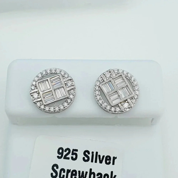 925 Sterling Silver Cubic Zirconia Earrings, U19254788 - Picture 1 of 11
